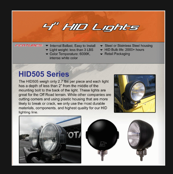 4inch HID Round Lights from Eagle Eye