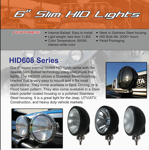 6inch HID Round Lights from Eagle Eye