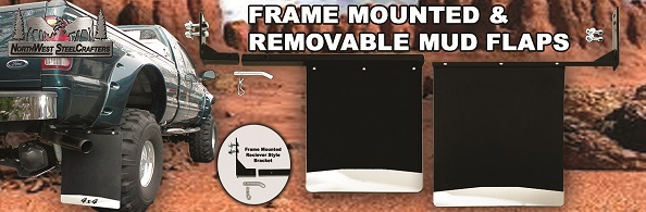 Frame Mounted Bracket Non-Removable Mud Flaps
