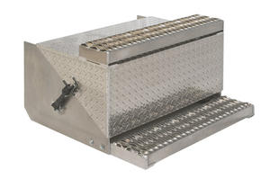 Aluminum Battery Box (no steps) stylish diamond plate