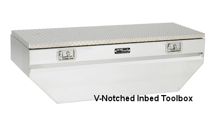 ProTech Inbed Chest-Style V-Notched Tool Box - Diamond Plate Lid